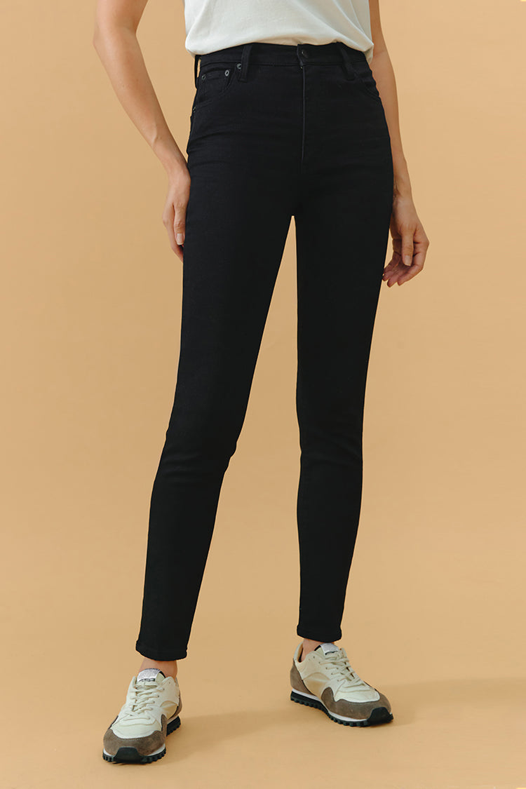 Chicago High Rise Skinny Jeans Hj003 in Back In Black view 5 - High-Waisted - Hj003 Jeans (bottom)