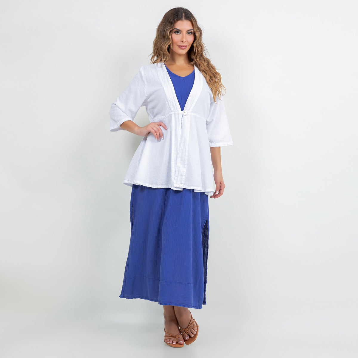 Chinatown Elbow Length Cotton Gauze Jacket - MeeeShop Women's Fashion