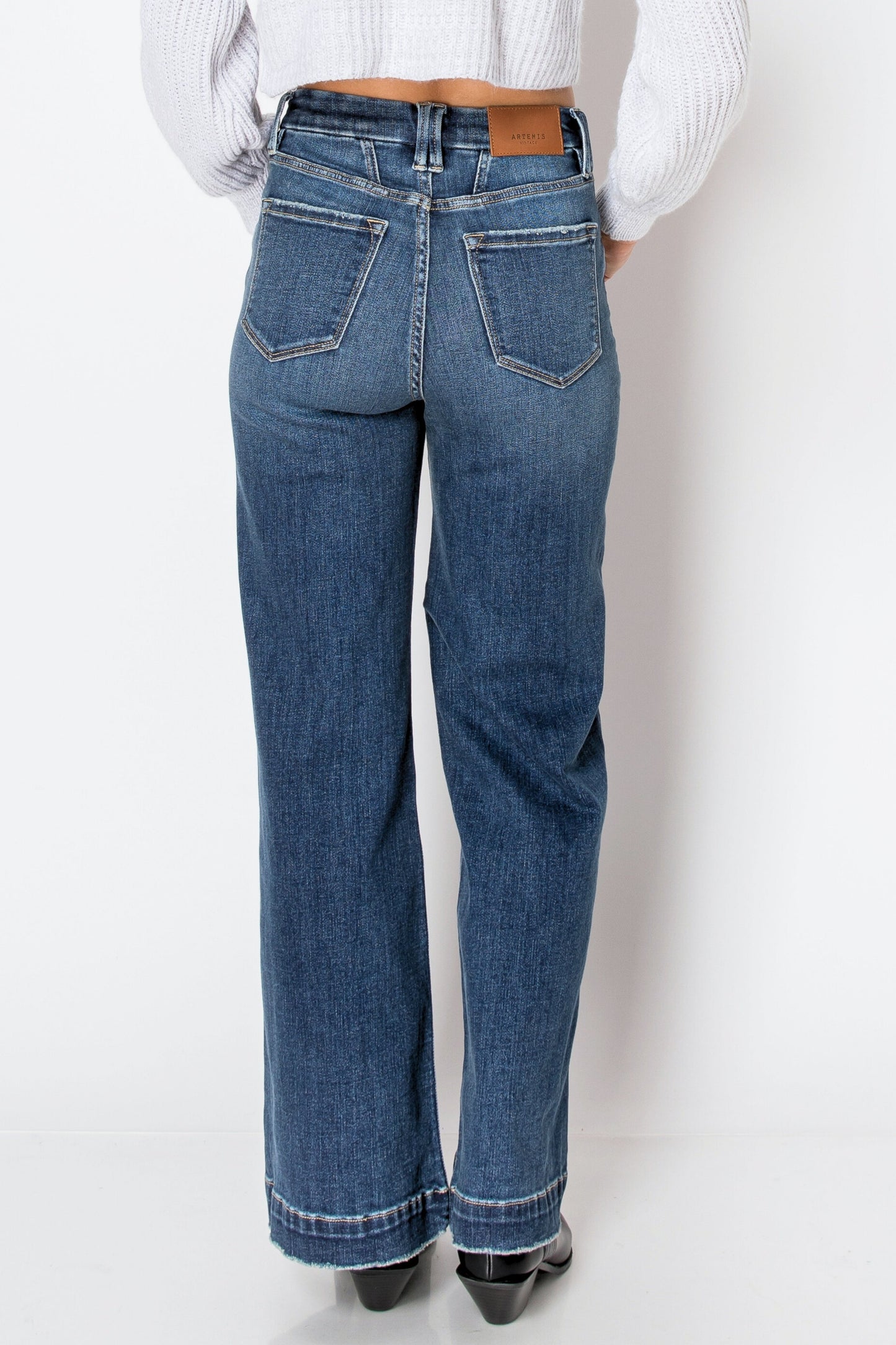 cindy tummy control Cindy Tummy Control 90's Vintage Stretch Wide Jeans view 9 (bottom) - shop at us.meeeshop