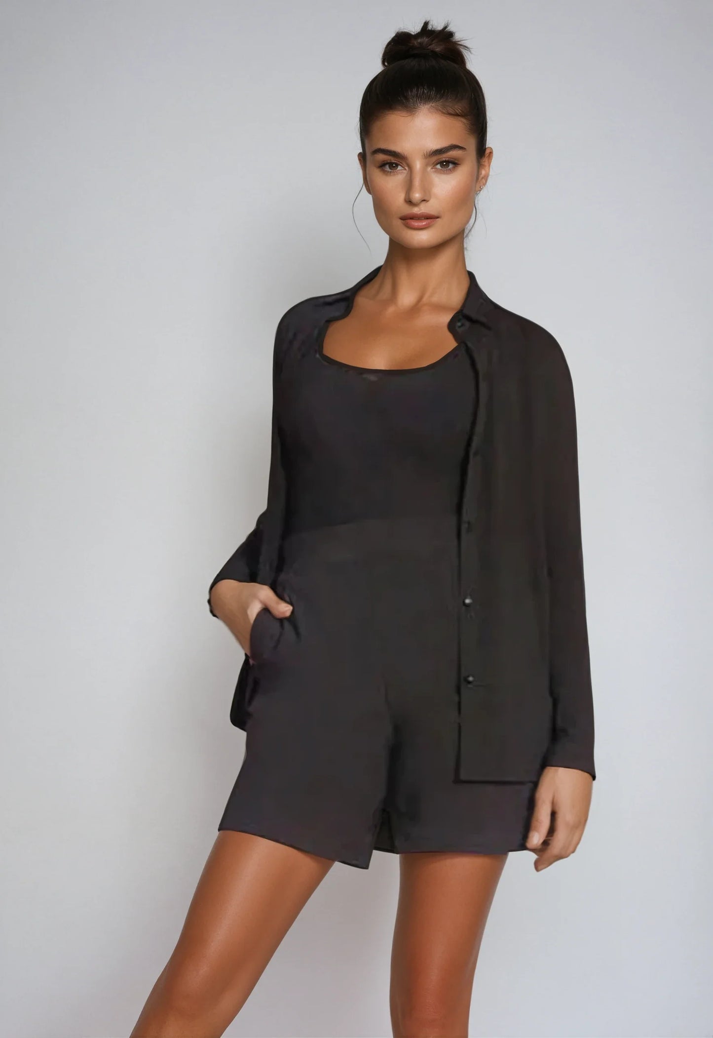 Cinqo 'single Shot' Shirt - Black in Black view 3 - Shirt Black (top)