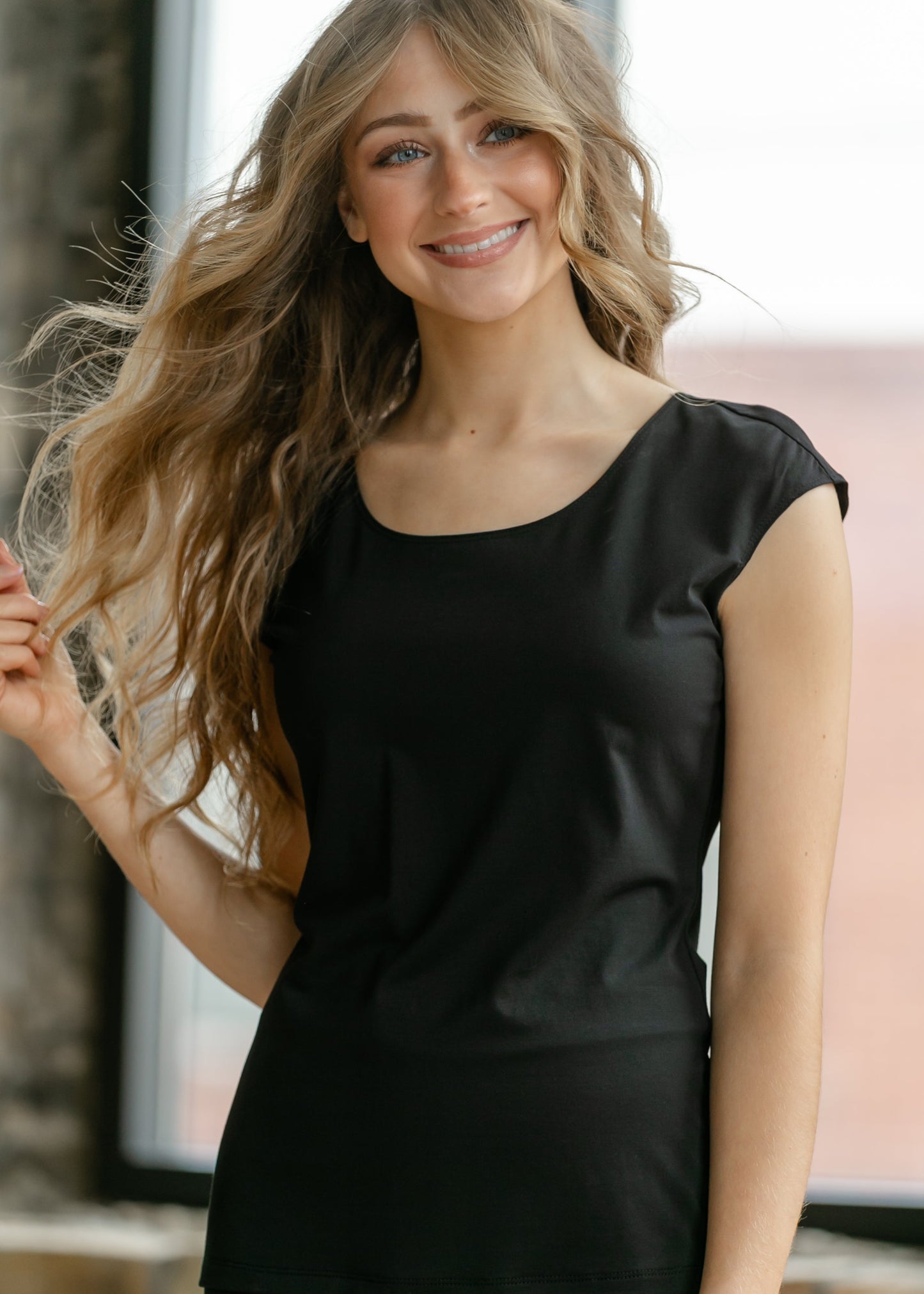 Classic Black Cap Sleeve Tank in XS - Classic Black Tank Top