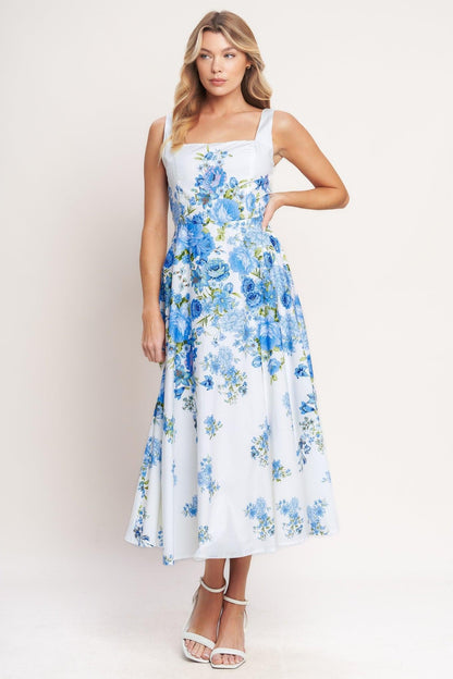 Classic Bloom Day Woven Midi Dress view 4 - Vintage Bloom Dress