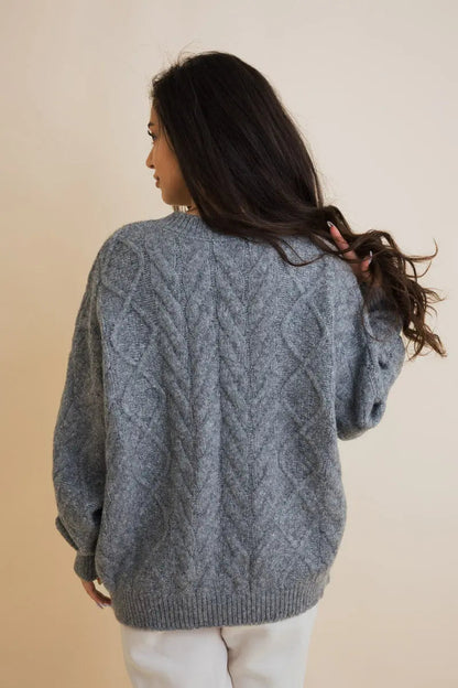 Classic Soft Cable Knit Pullover Sweater - MeeeShop Women's Fashion