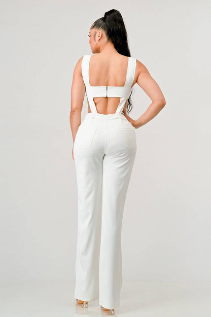 Classic White Cut Out Matching Set view 5 - Classic White Collection (one-piece)