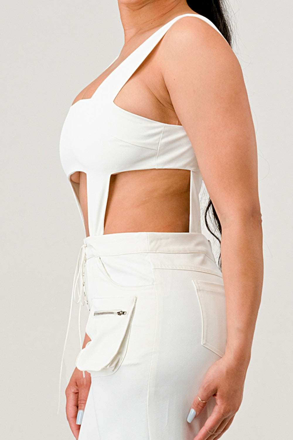 Classic White Cut Out Matching Set view 7 - Classic White Collection (one-piece)