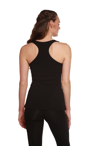 Clearance Women's Bamboo/cotton Racer Back Tank Top in Medium - Clearance Womens Tops