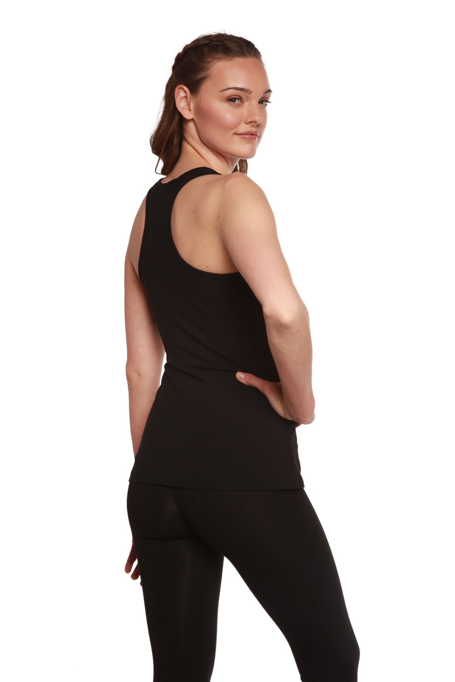 Clearance Women's Bamboo/cotton Racer Back Tank Top in Medium view 9 - Clearance Womens Tops