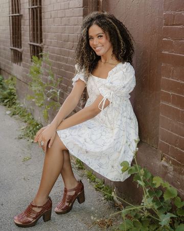 Cleo Puff Sleeve Mini Dress in S
