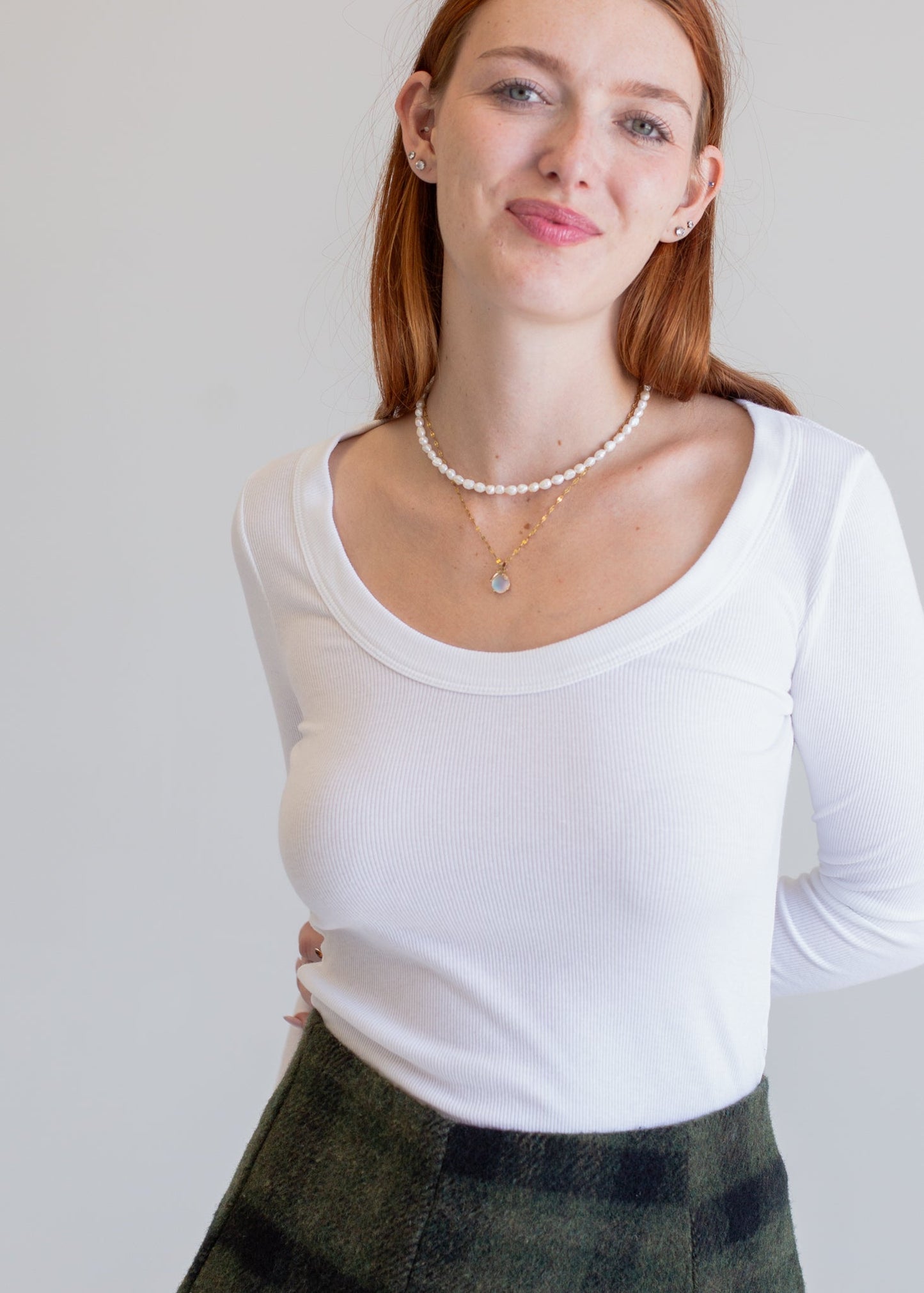 Clover V Neck Long Sleeve in XS - Shamrock Long Sleeve (top)