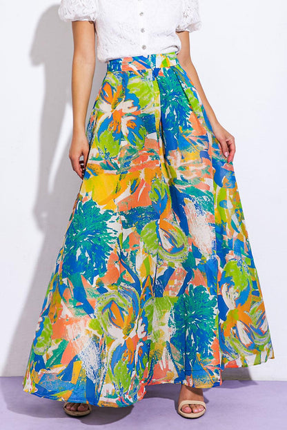 Coastal Chic Woven Maxi Skirt view 4 - Seaside Chic Skirt Set Yellow Combo (dress)