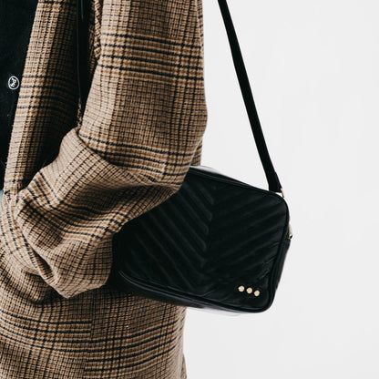 Coco Quilted Camera Crossbody Bag in Black - Coco Quilted Bag