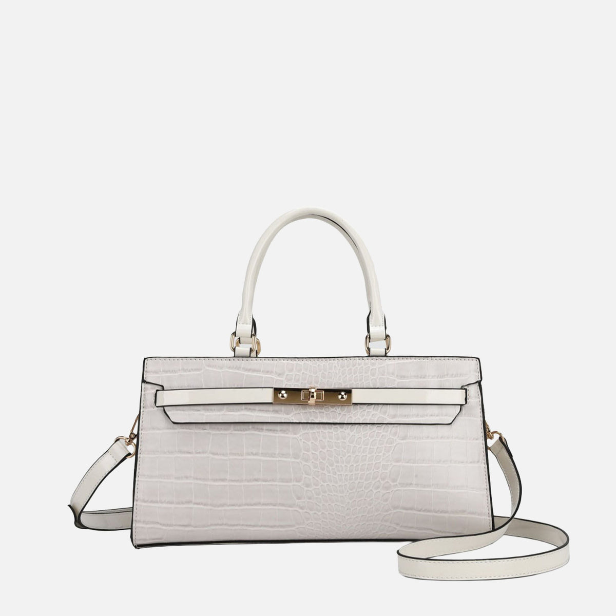 Colby Satchel Bag in White view 6 - Colby Messenger Bag 32