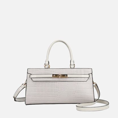 Colby Satchel Bag in White view 6 - Colby Messenger Bag 32