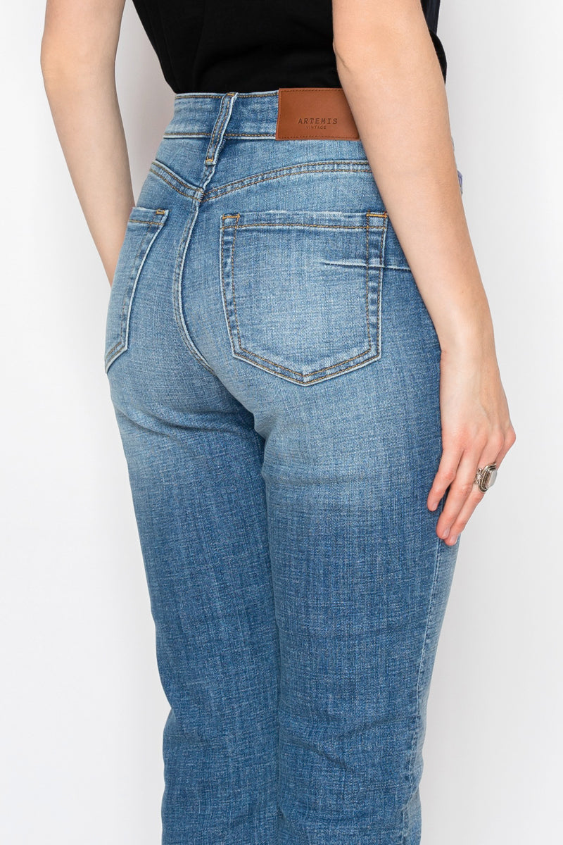 Colette Tummy Control High Rise Straight Leg Jeans view 10 - High-Waisted (bottom)