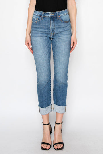 Colette Tummy Control High Rise Straight Leg Jeans in 5 (26) view 2 - High-Waisted (bottom)