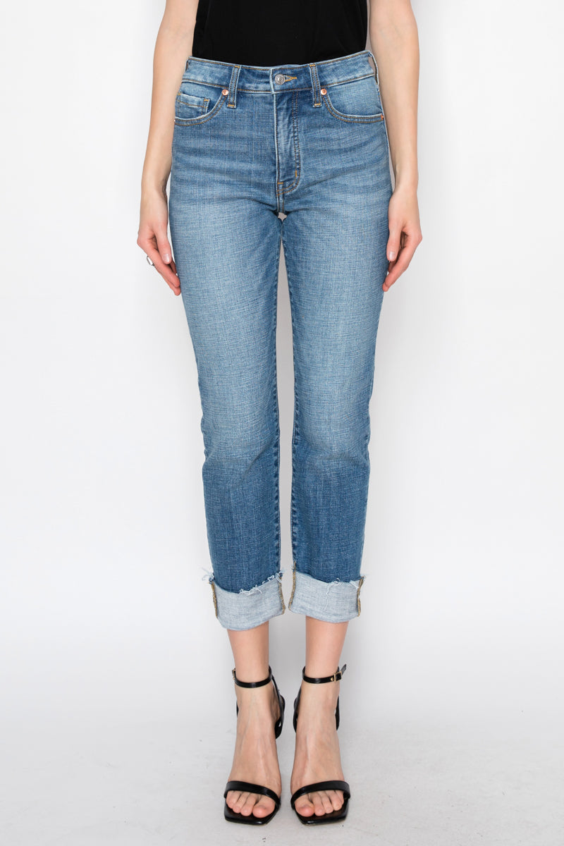 Colette Tummy Control High Rise Straight Leg Jeans in 5 (26) view 2 - High-Waisted (bottom)