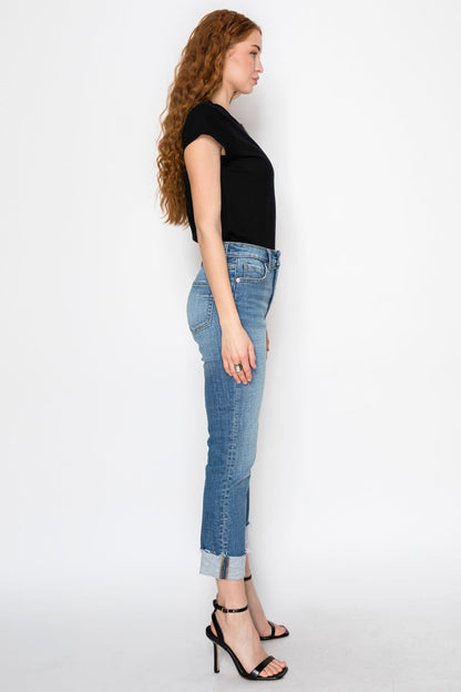 Colette Tummy Control High Rise Straight Leg Jeans in 13 (30) view 6 - High-Waisted (bottom)