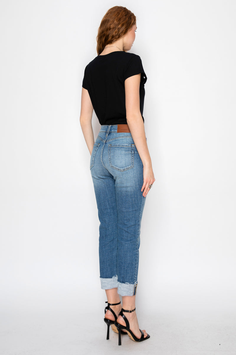 Colette Tummy Control High Rise Straight Leg Jeans view 7 - High-Waisted (bottom)
