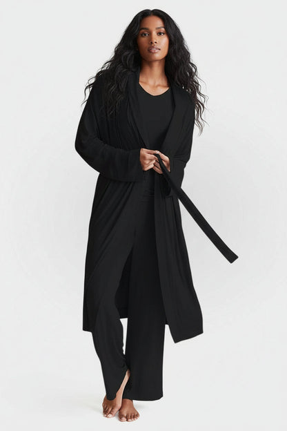 Collagen Lounge Robe - Black in Black - Robe Black (piece)