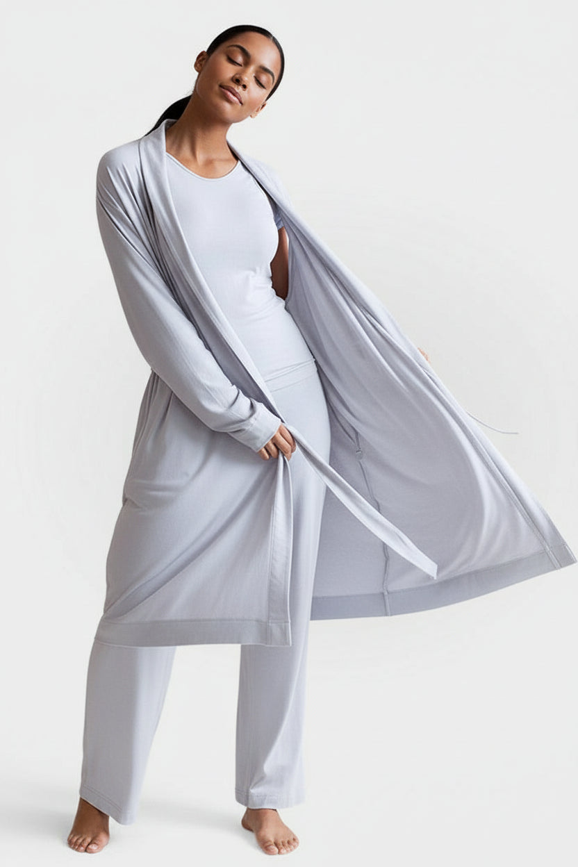Collagen Lounge Robe - Black in Black view 2 - Robe Black (piece)