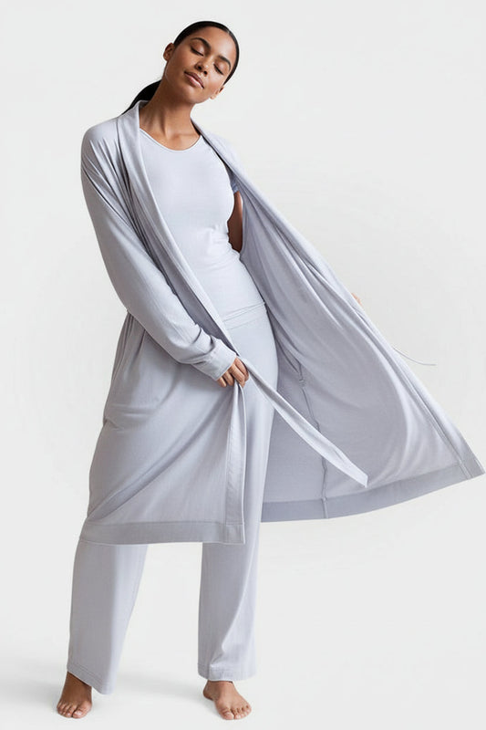 Collagen Lounge Robe - Black in Black view 2 - Robe Black (piece)