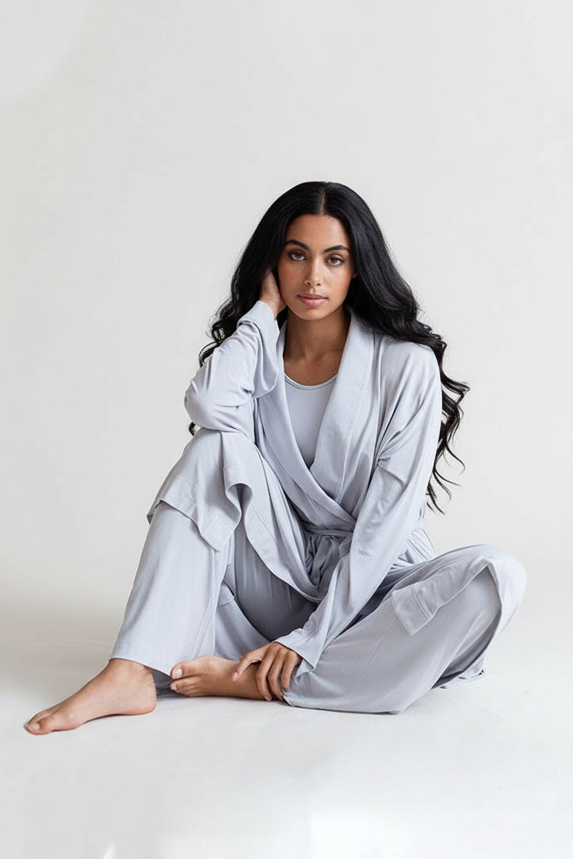 Collagen Lounge Robe - Black view 7 - Robe Black (piece)