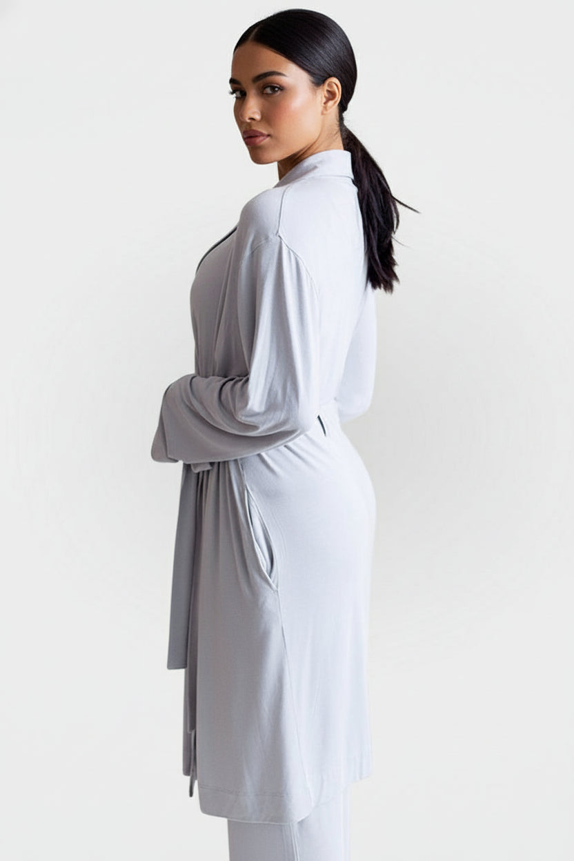 Collagen Lounge Robe - Black view 8 - Robe Black (piece)