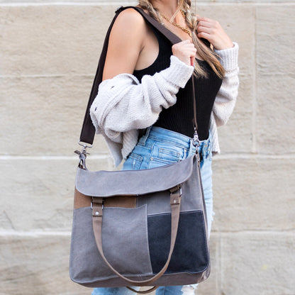 Colorblock Messenger Bag view 2 - Colorblock Shoulder Bag