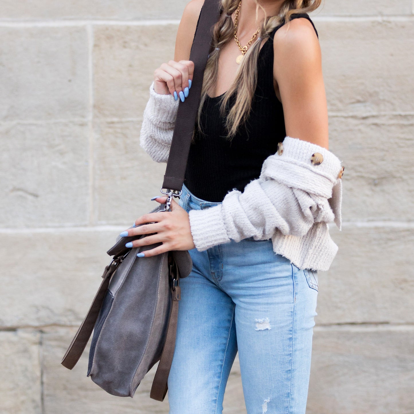 Colorblock Messenger Bag view 3 - Colorblock Shoulder Bag