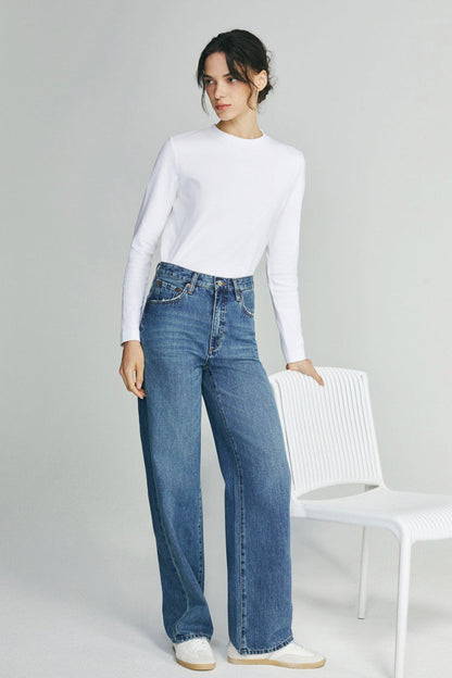Coney Island Whitefish High Rise Wide Jeans Hj007 in Walk This Wall - High-Waisted - Coney Island Picnic Jeans (bottom)