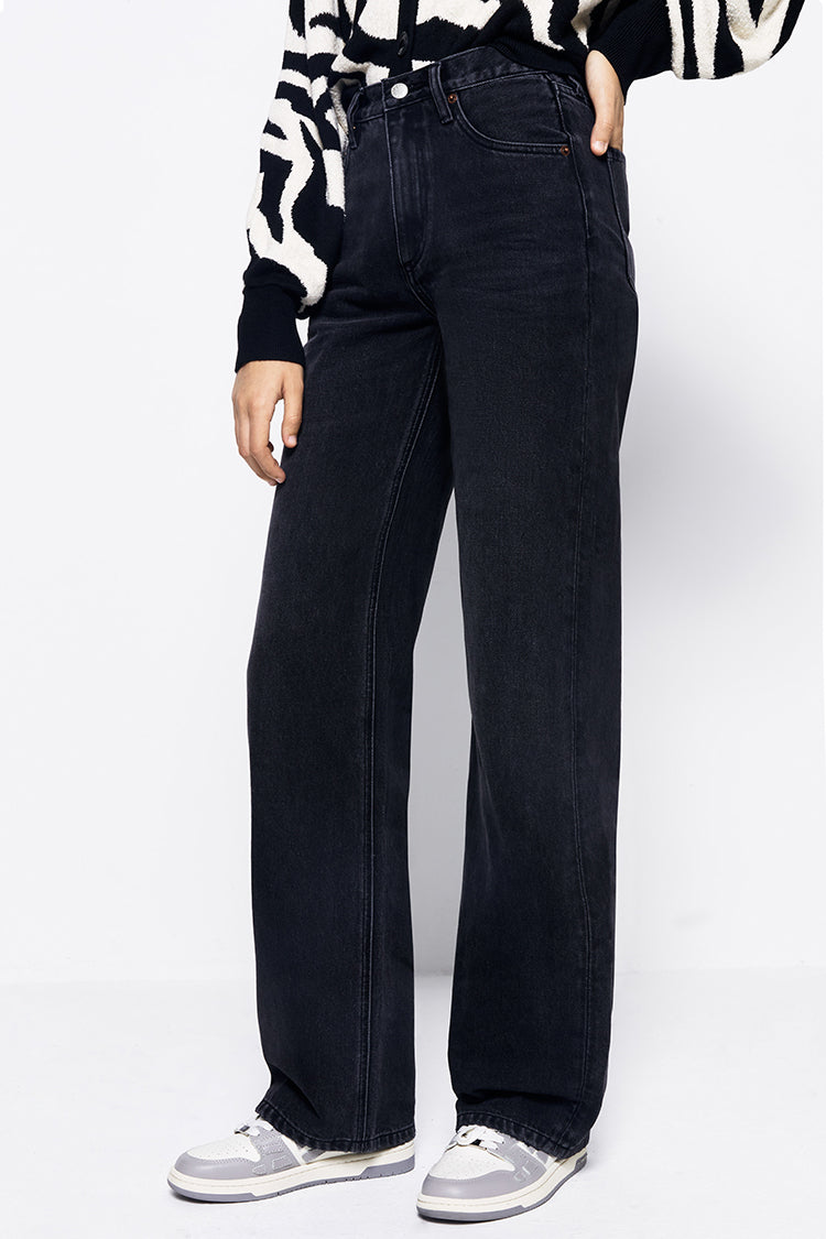 Coney Island Whitefish High Rise Wide Jeans Hj007 in Hey Jude view 16 - High-Waisted - Coney Island Picnic Jeans