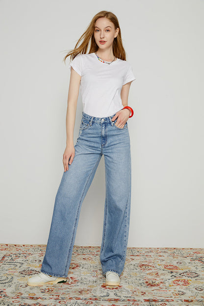 Coney Island Whitefish High Rise Wide Jeans Hj007 in Hey Jude view 21 - High-Waisted - Coney Island Picnic Jeans