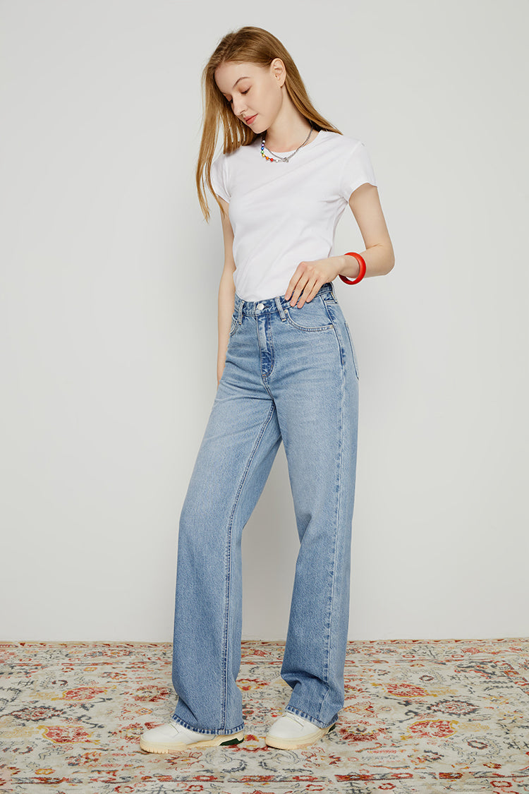 Coney Island Whitefish High Rise Wide Jeans Hj007 in Hey Jude view 24 - High-Waisted - Coney Island Picnic Jeans