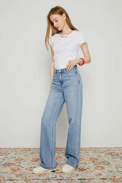 Coney Island Whitefish High Rise Wide Jeans Hj007 in Hey Jude view 24 - High-Waisted - Coney Island Picnic Jeans