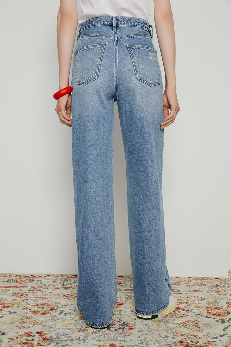 Coney Island Whitefish High Rise Wide Jeans Hj007 in Hey Jude view 27 - High-Waisted - Coney Island Picnic Jeans