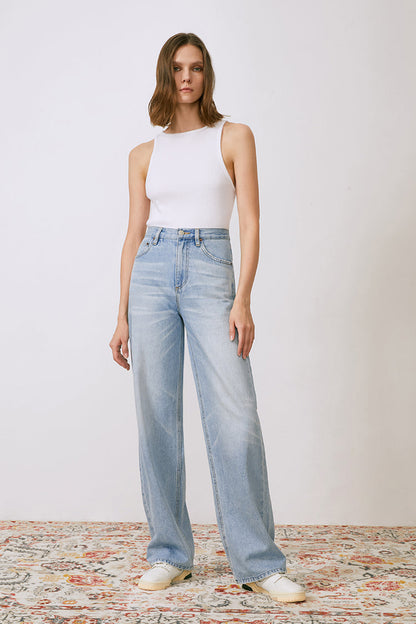 Coney Island Whitefish High Rise Wide Jeans Hj007 in Walking Slow view 30 - High-Waisted - Coney Island Picnic Jeans