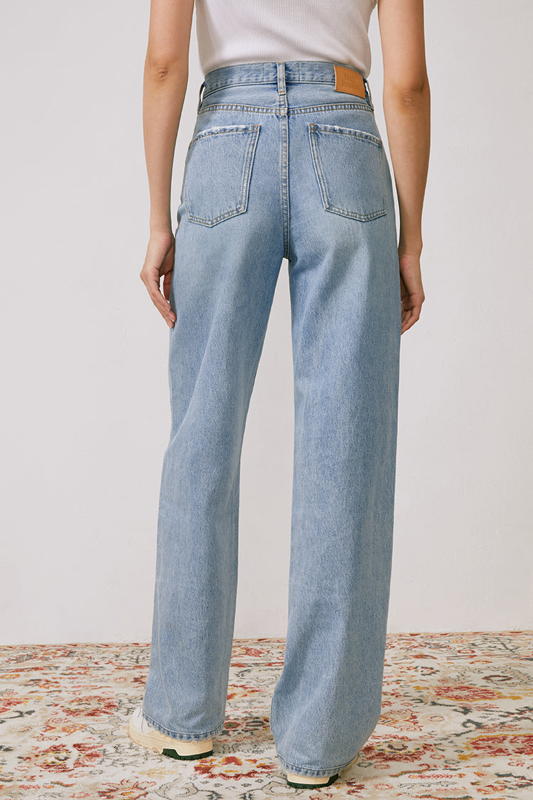 Coney Island Whitefish High Rise Wide Jeans Hj007 in Walking Slow view 36 - High-Waisted - Coney Island Picnic Jeans