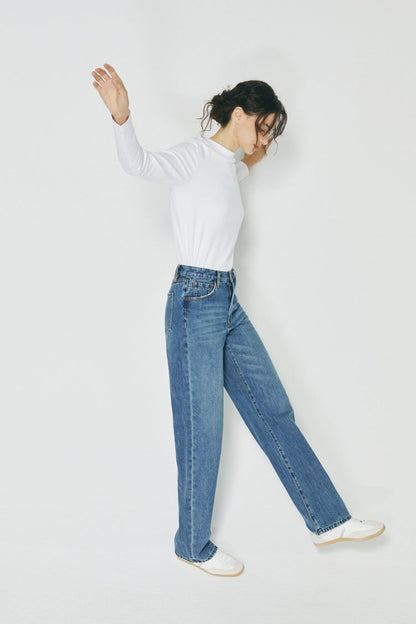 Coney Island Whitefish High Rise Wide Jeans Hj007 in Walk This Wall view 4 - High-Waisted - Coney Island Picnic Jeans
