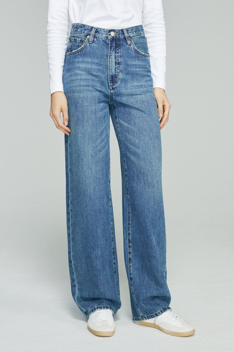Coney Island Whitefish High Rise Wide Jeans Hj007 in Walk This Wall view 5 - High-Waisted - Coney Island Picnic Jeans
