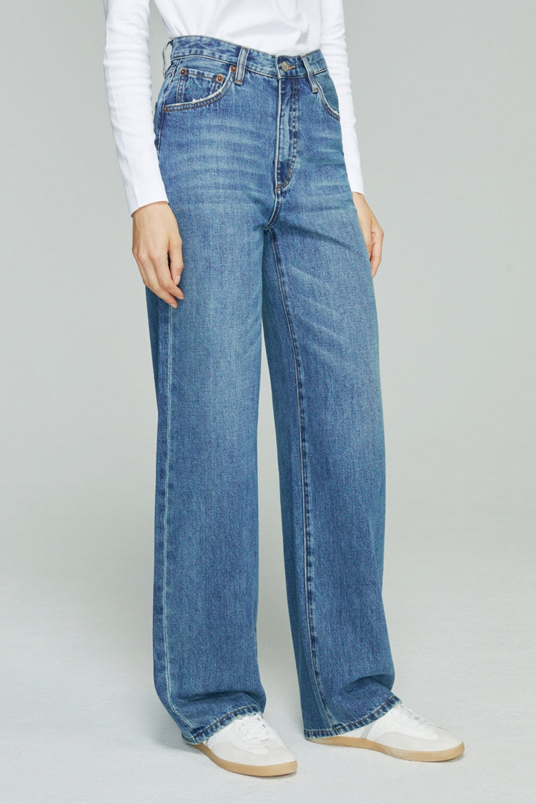 Coney Island Whitefish High Rise Wide Jeans Hj007 in Walk This Wall view 6 - High-Waisted - Coney Island Picnic Jeans