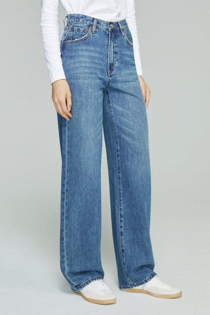 Coney Island Whitefish High Rise Wide Jeans Hj007 in Walk This Wall view 6 - High-Waisted - Coney Island Picnic Jeans