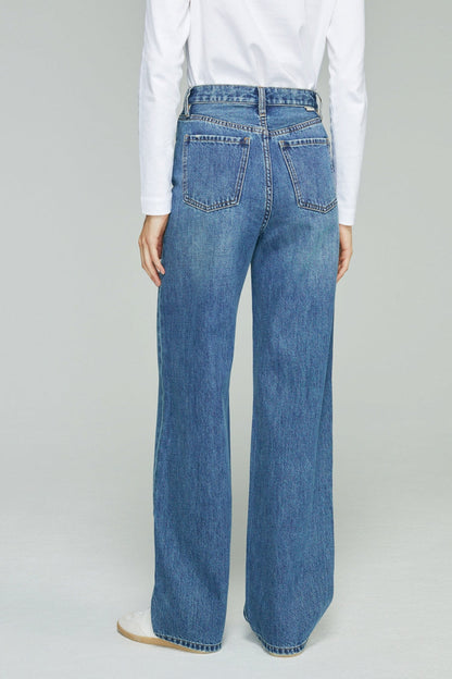 Coney Island Whitefish High Rise Wide Jeans Hj007 in Walk This Wall view 7 - High-Waisted - Coney Island Picnic Jeans