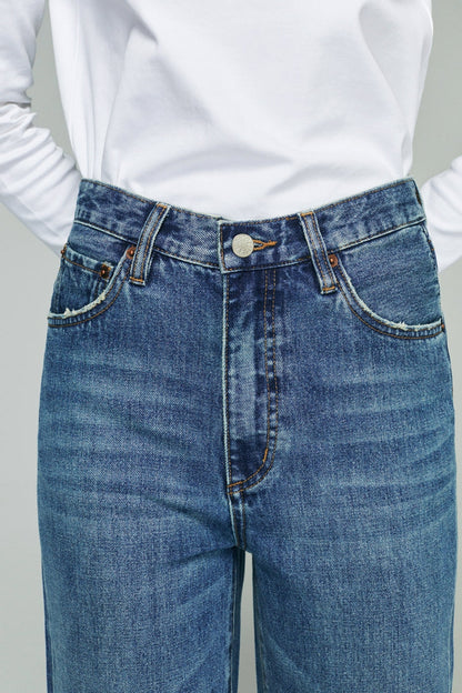 Coney Island Whitefish High Rise Wide Jeans Hj007 in Walk This Wall view 8 - High-Waisted - Coney Island Picnic Jeans