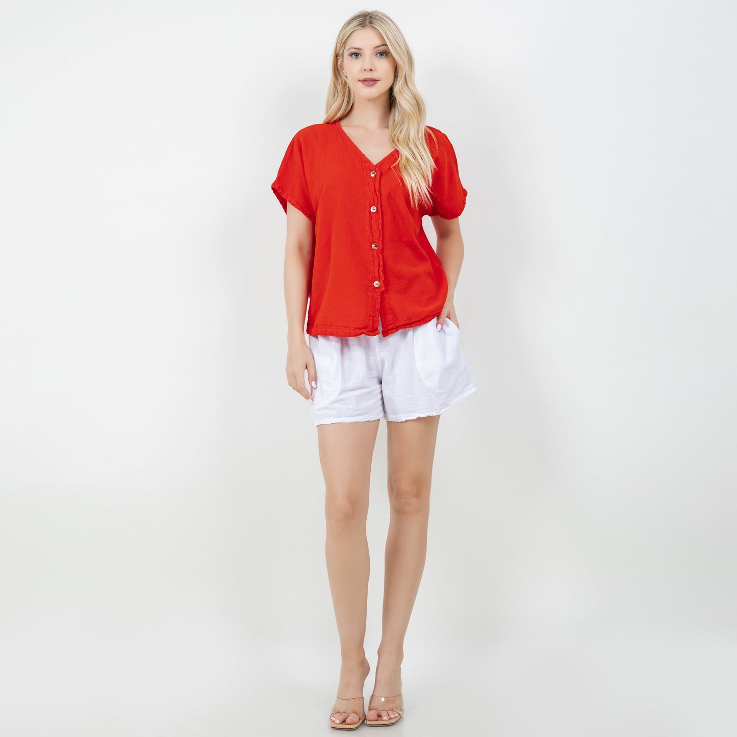 Constance Top -100% Cotton Gauze - New Colors! in Island/Size OSFM view 10 - Colors Top