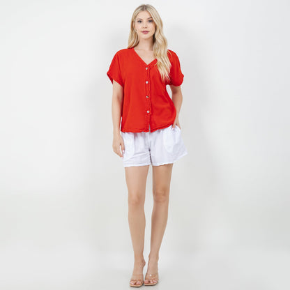 Constance Top -100% Cotton Gauze - New Colors! in Island/Size OSFM view 10 - Colors Top