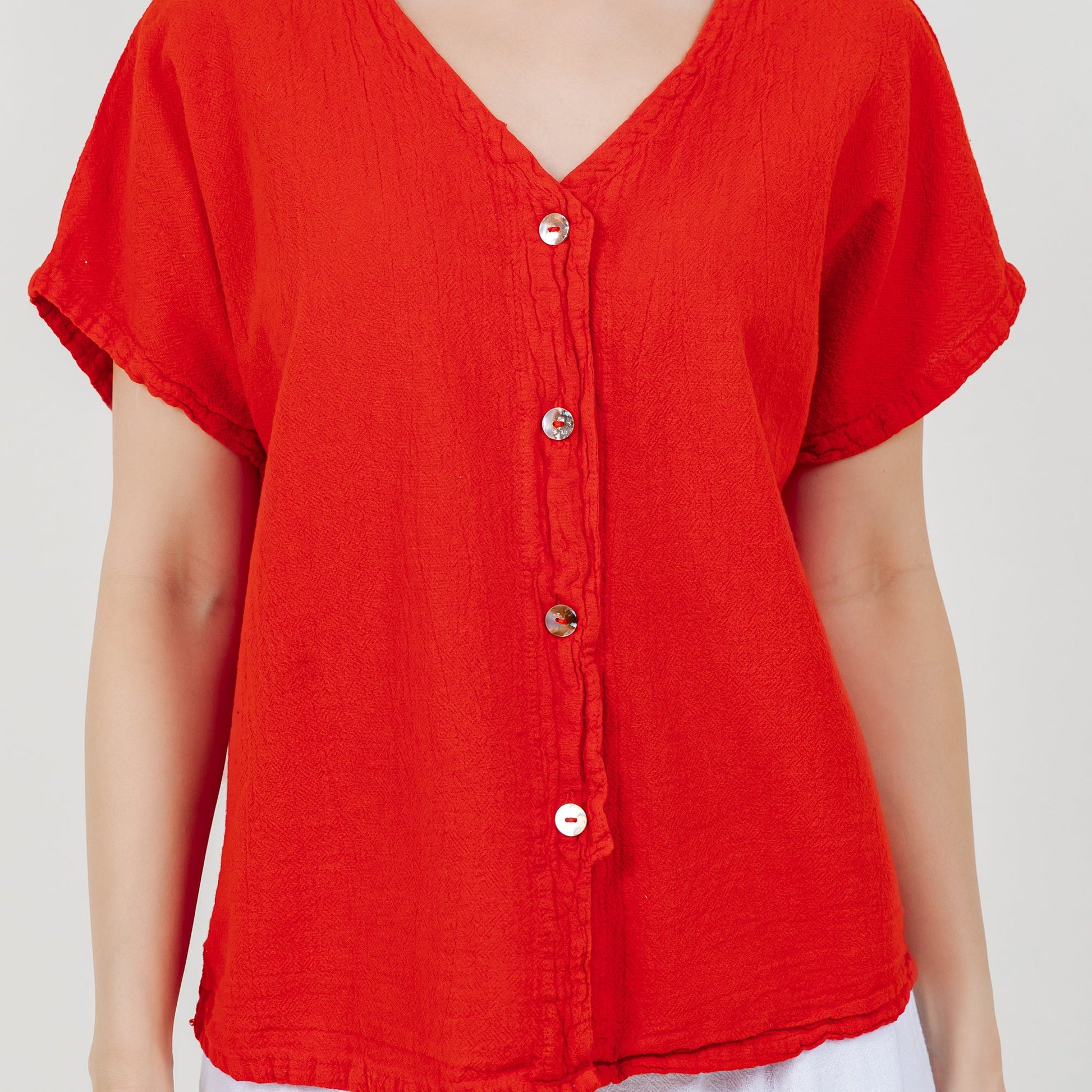 Constance Top -100% Cotton Gauze - New Colors! in Lime Frost/Size OSFM view 13 - Colors Top