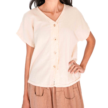 Constance Top -100% Cotton Gauze - New Colors! in Rose/Size OSFM view 18 - Colors Top