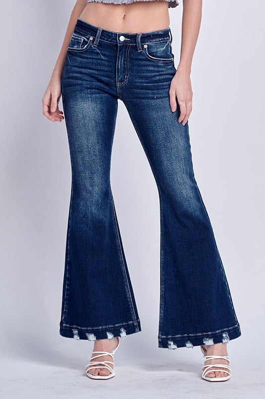 mia mid rise Mia Mid Rise Super Flare Jeans view 10 (bottom) - shop at us.meeeshop