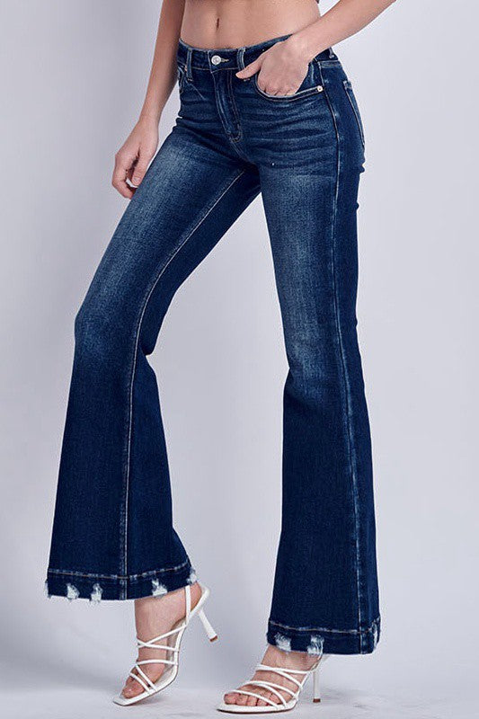 mia mid rise Mia Mid Rise Super Flare Jeans view 11 (bottom) - shop at us.meeeshop