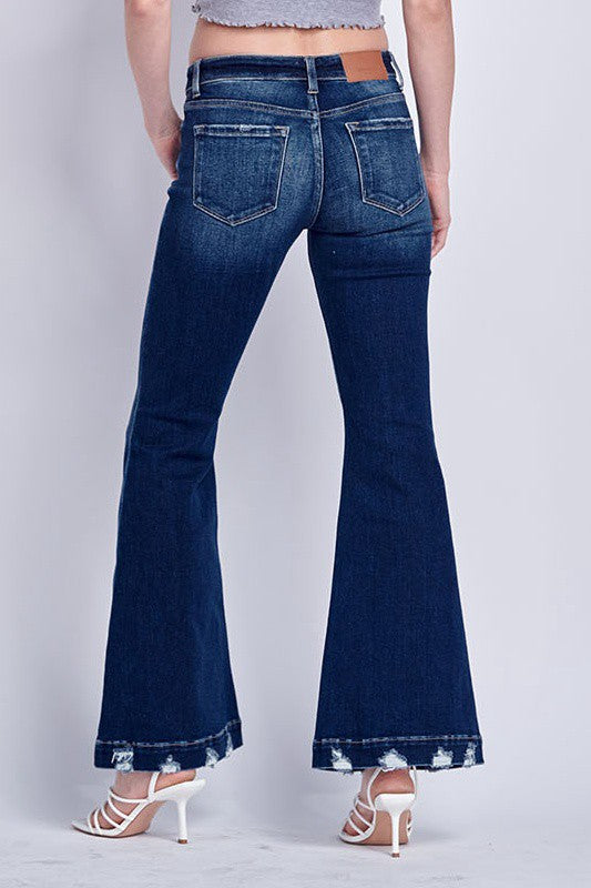mia mid rise Mia Mid Rise Super Flare Jeans view 12 (bottom) - shop at us.meeeshop